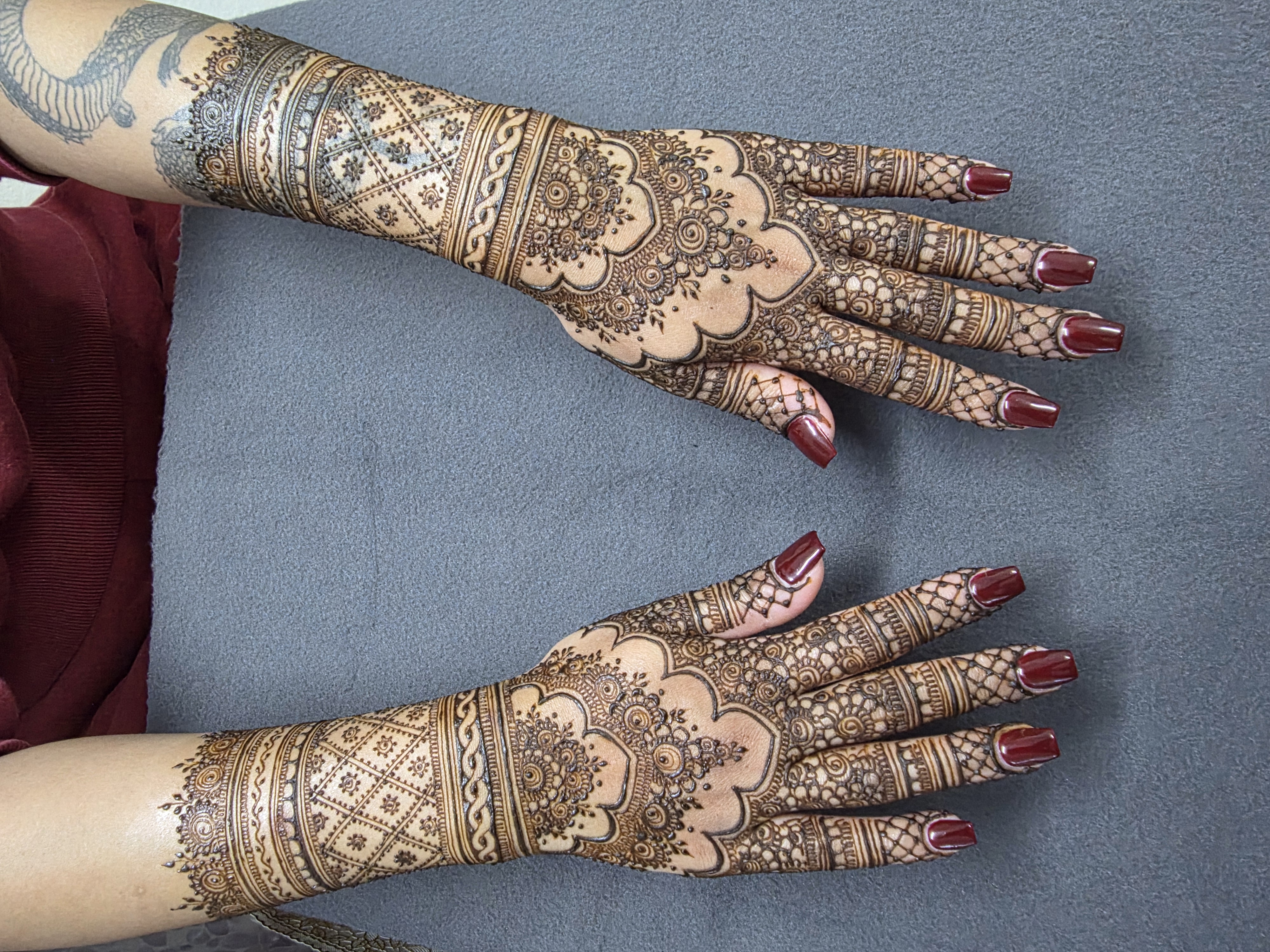 Contemporary Floral Henna Design